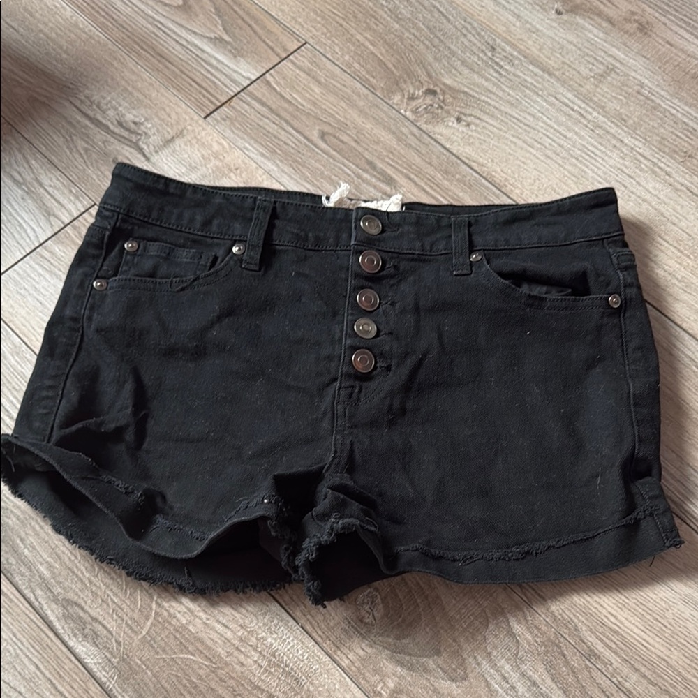Women's Black Denim Shorts